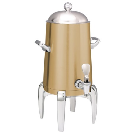 Service Ideas Flame Free Thermo-Urn Vintage Gold Modern Style Vacuum Insulated Urn, 1.5 Gallon URN15VVGMD